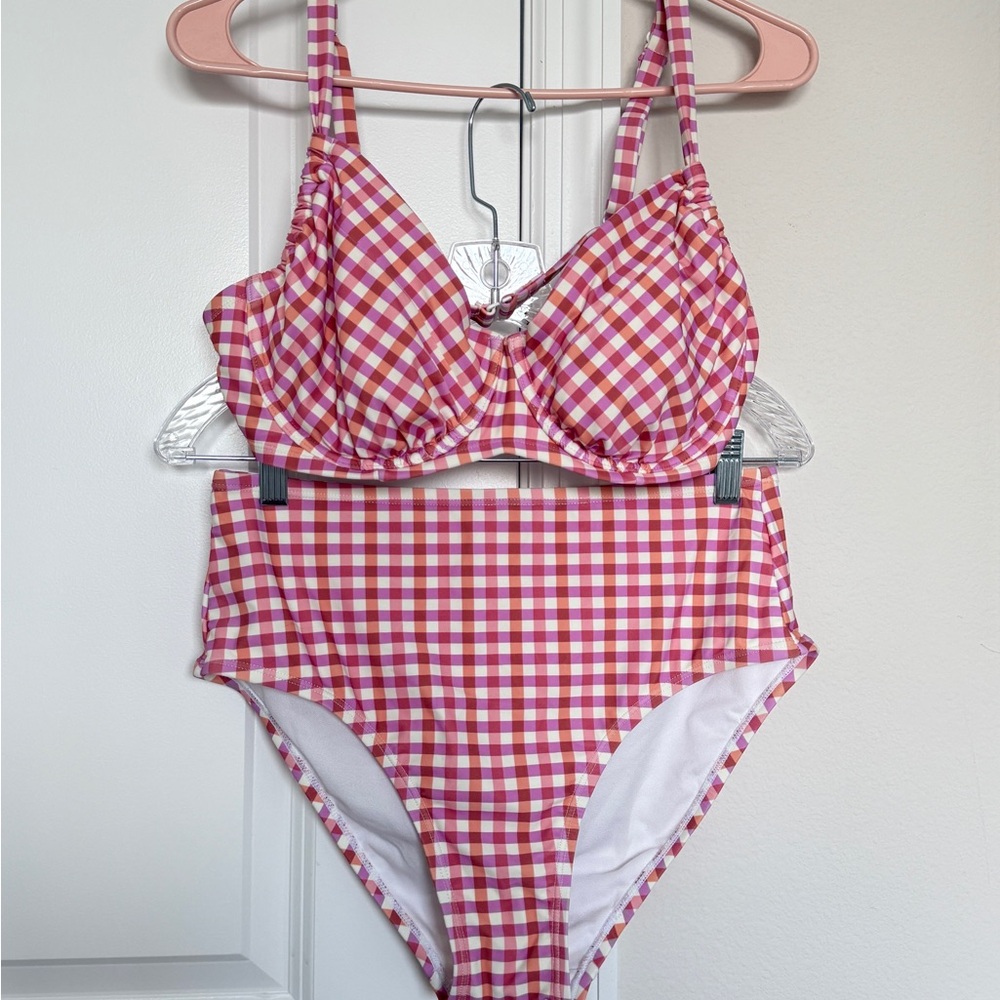Pink Checkered One Piece